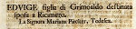 Marianne Pirker im Rollenverzeichnis zur Oper La fede tradita e vendicata (Graz 1736)  © Österreichische Nationalbibliothek